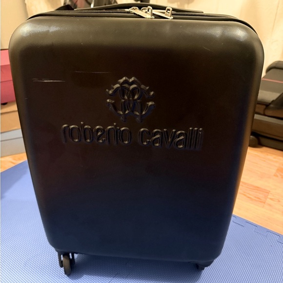 Roberto Cavalli Black Rolling Suitcase - Picture 1 of 12